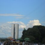 Congresso Nacional do Brasil com suas cúpulas do Senado e Câmara